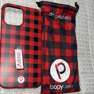 Loopy Case Red and Black Plaid!